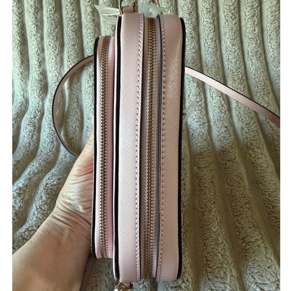 Kate Spade Staci Dual Zip Crossbody Bag Tutu Pink Saffiano Leather KG036 - Picture 10 of 15